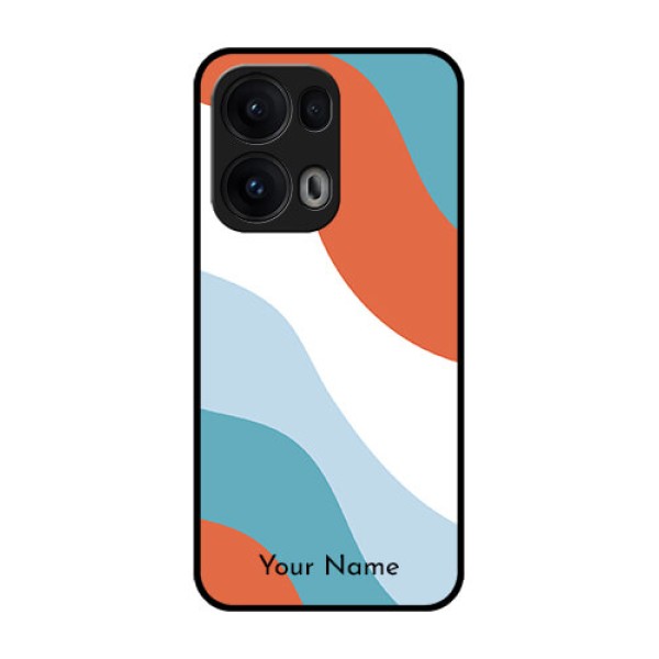 Reno 13 Pro 5G Custom Glass Phone CaseColoured Waves Design