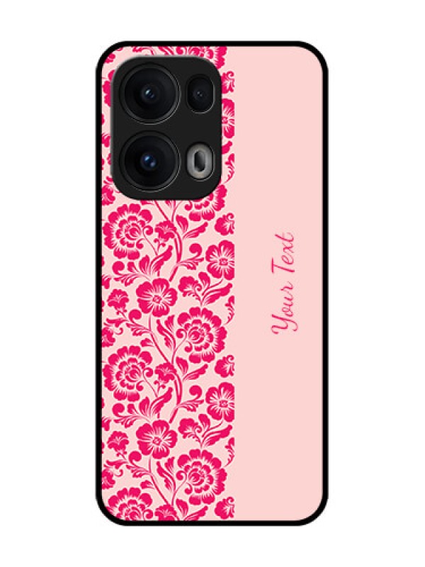 Custom Reno 13 Pro 5G Custom Glass Phone CaseAttractive Floral Pattern Design