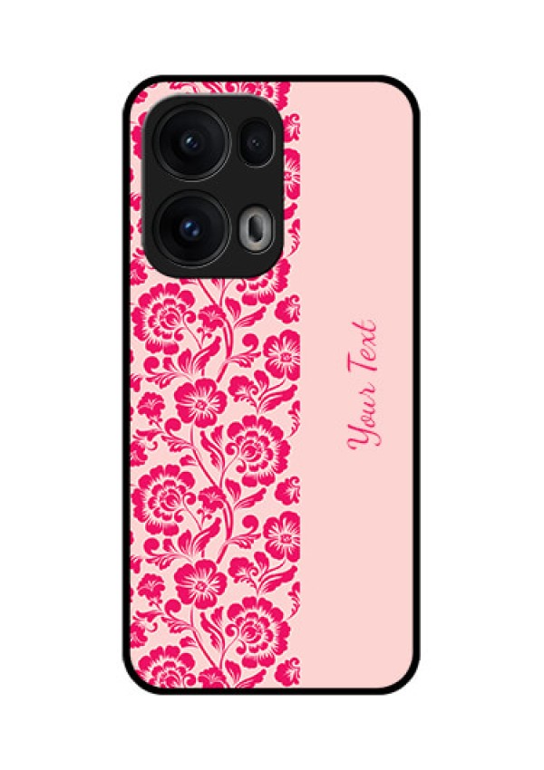 Reno 13 Pro 5G Custom Glass Phone CaseAttractive Floral Pattern Design