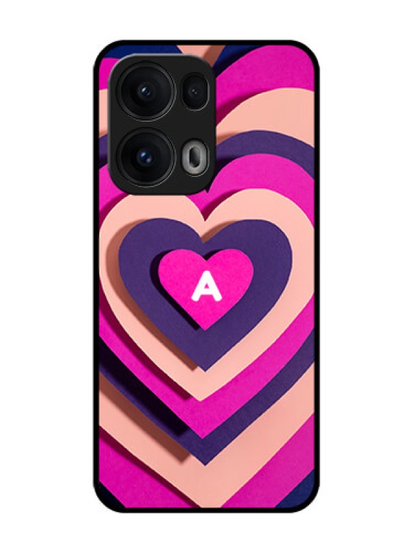 Custom Reno 13 Pro 5G Custom Glass Phone CaseCute Heart Pattern Design
