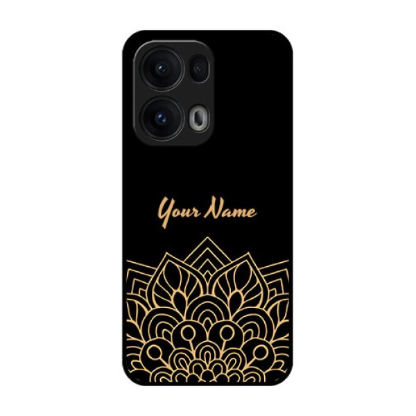 Reno 13 Pro 5G Custom Glass Phone CaseGolden Mandala Design