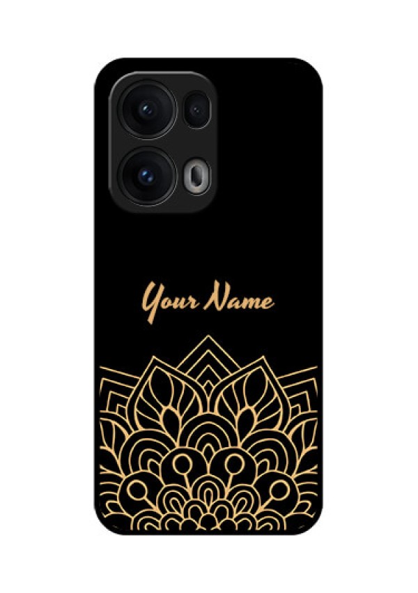 Reno 13 Pro 5G Custom Glass Phone CaseGolden Mandala Design