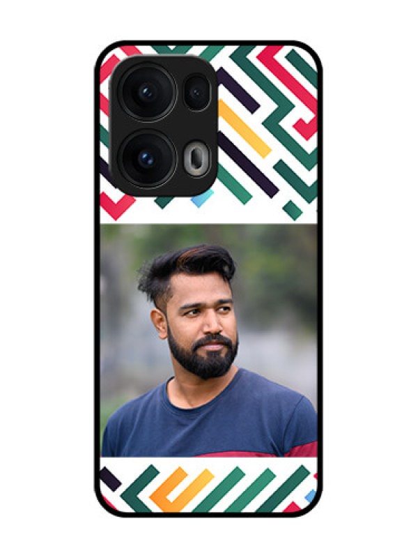 Custom Reno 13 Pro 5G Custom Glass Phone CaseColorful Maze Pattern Design