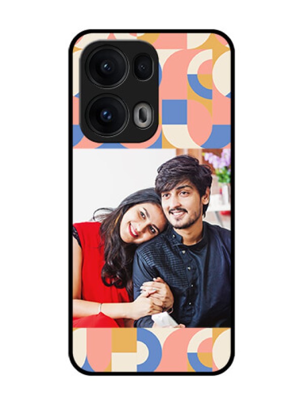 Custom Reno 13 Pro 5G Custom Glass Phone CaseSemi - Circle Maze Pattern Design