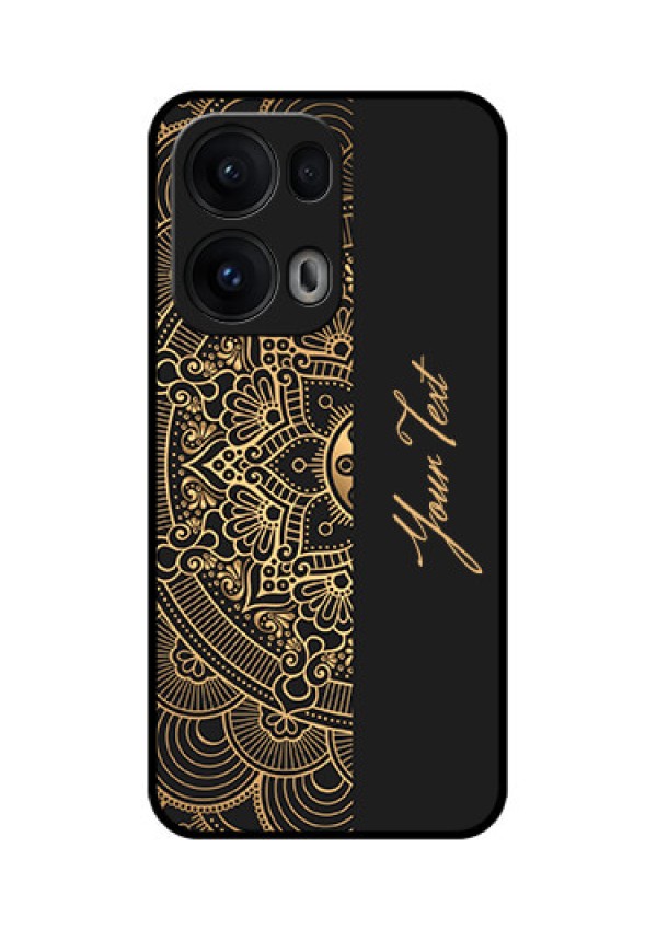 Reno 13 Pro 5G Custom Glass Phone CaseMandala Art With Custom Text Design