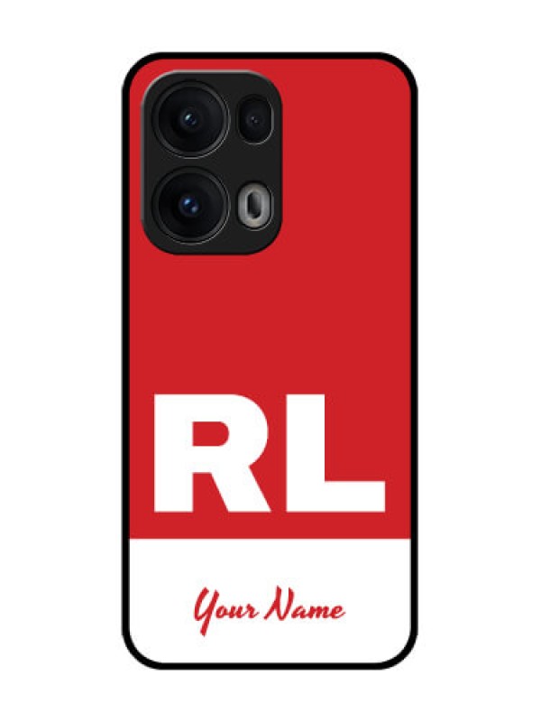 Custom Reno 13 Pro 5G Custom Glass Phone CaseDual Tone Custom Text Design