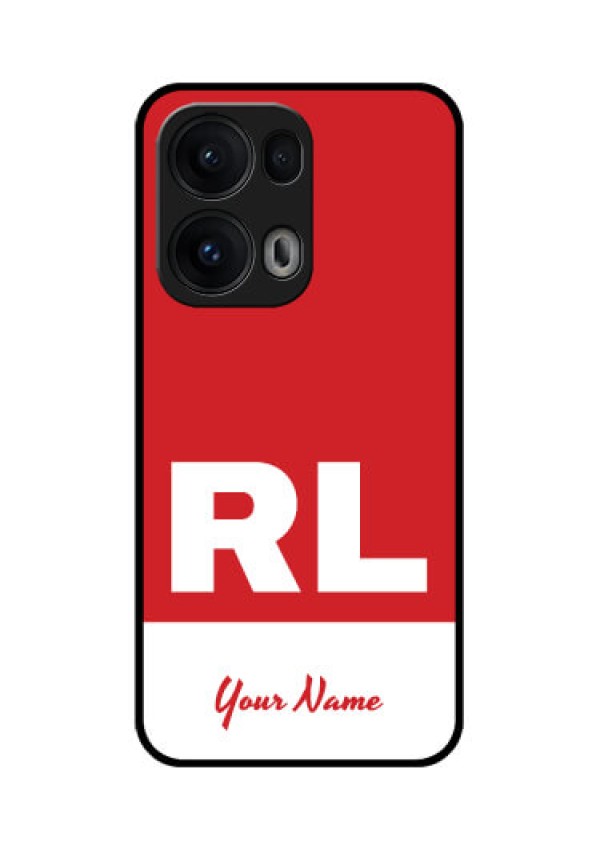 Reno 13 Pro 5G Custom Glass Phone CaseDual Tone Custom Text Design