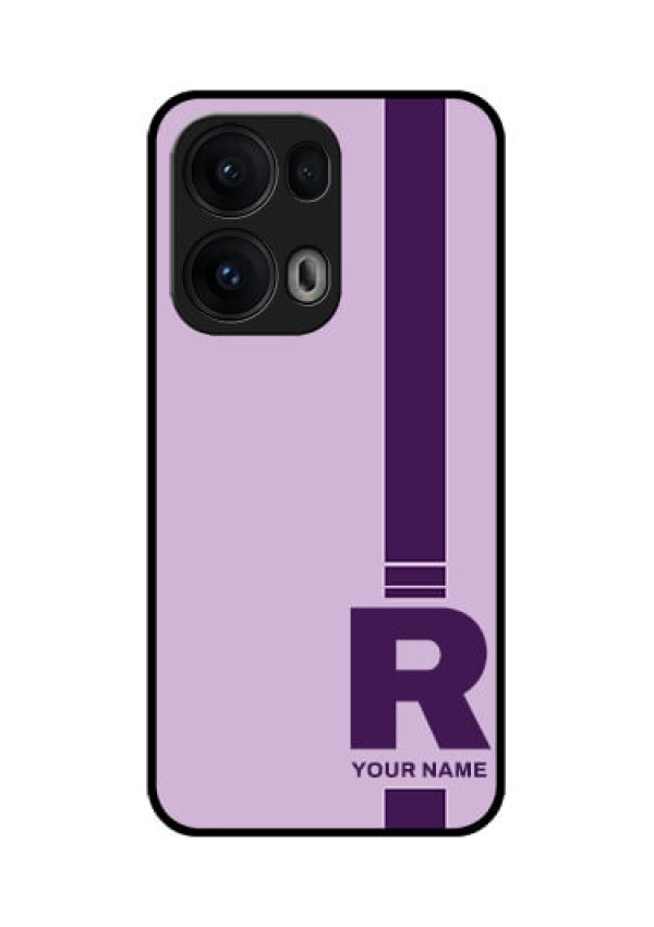 Reno 13 Pro 5G Custom Glass Phone CaseSimple Dual Tone Stripe With Name Design
