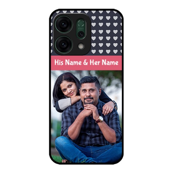 Oppo Reno 14 5G Custom Glass Phone Case - Love Symbols Design