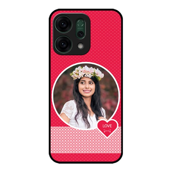 Oppo Reno 14 5G Custom Glass Phone Case - Pink Color Pattern Design Oppo Reno 14 5G Custom Glass Phone Case - Pink Color Pattern Design