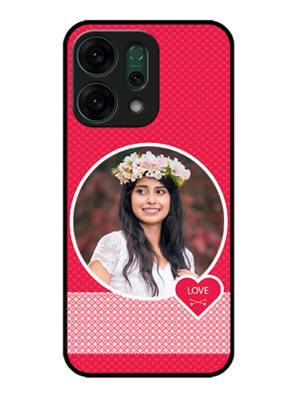 Custom Oppo Reno 14 5G Custom Glass Phone Case - Pink Color Pattern Design