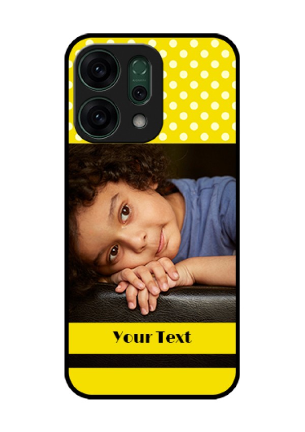 Oppo Reno 14 5G Custom Glass Phone Case - Bright Yellow Case Design