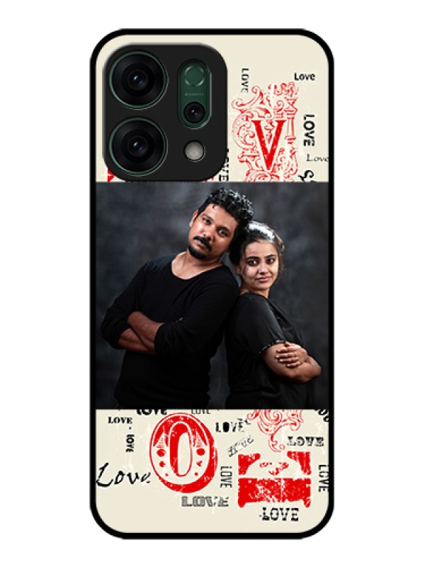 Custom Oppo Reno 14 5G Custom Glass Phone Case - Trendy Love Design Case