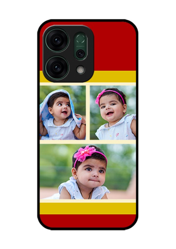 Oppo Reno 14 5G Custom Glass Phone Case - Multiple Pic Upload Design