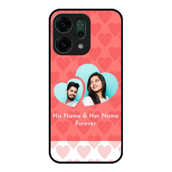 Oppo Reno 14 5G Custom Glass Phone Case - Couple Pic Upload Design