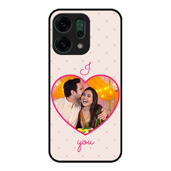 Oppo Reno 14 5G Custom Glass Phone Case - Heart Shape Design