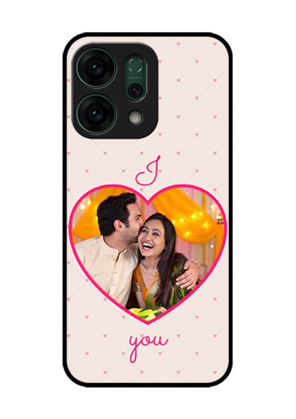 Oppo Reno 14 5G Custom Glass Phone Case - Heart Shape Design