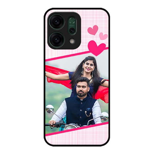 Oppo Reno 14 5G Custom Glass Phone Case - Love Shape Heart Design
