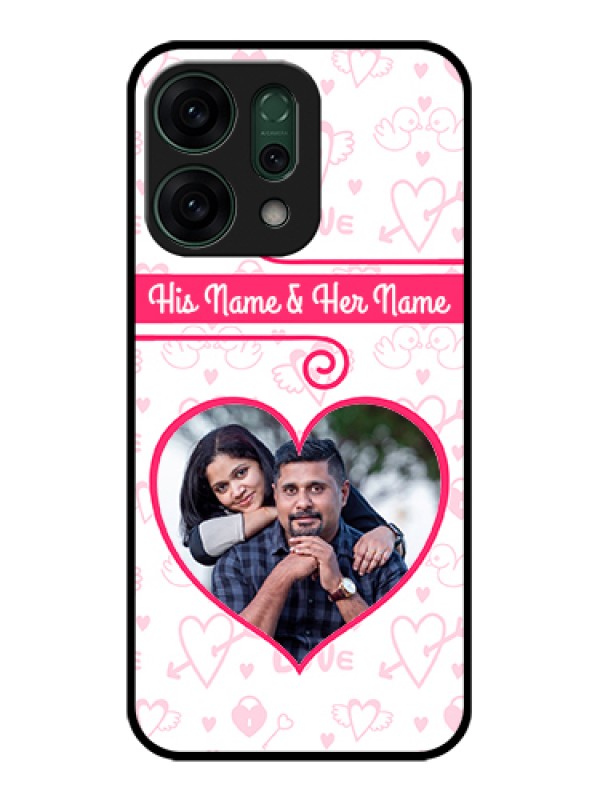 Custom Oppo Reno 14 5G Custom Glass Phone Case - Heart Shape Love Design