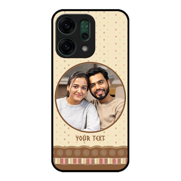 Oppo Reno 14 5G Custom Glass Phone Case - Brown Dotted Mobile Case Design