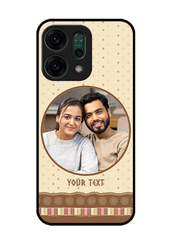Oppo Reno 14 5G Custom Glass Phone Case - Brown Dotted Mobile Case Design