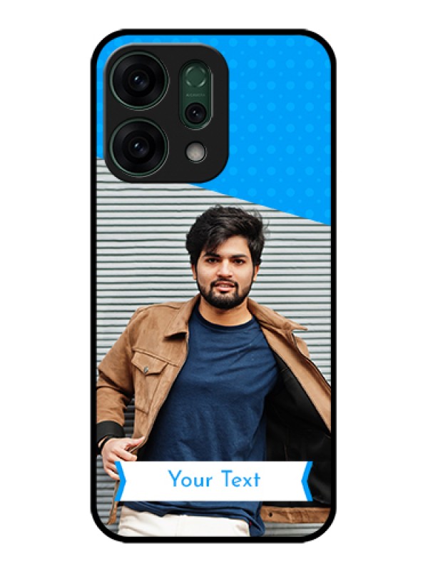 Custom Oppo Reno 14 5G Custom Glass Phone Case - Simple Blue Color Design