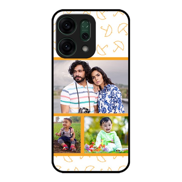 Oppo Reno 14 5G Custom Glass Phone Case - Yellow Pattern Design
