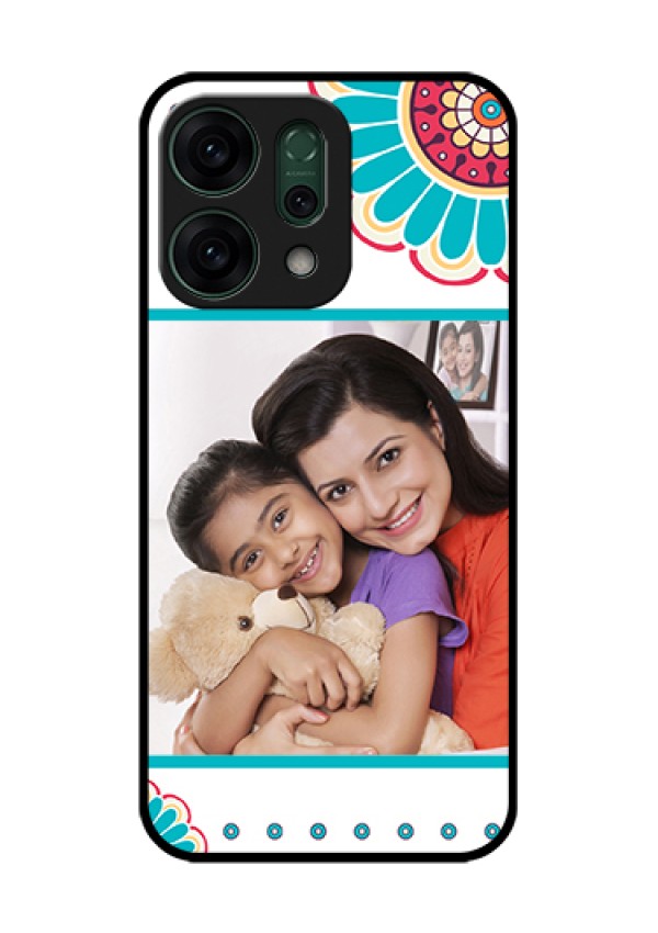 Oppo Reno 14 5G Custom Glass Phone Case - Flower Design