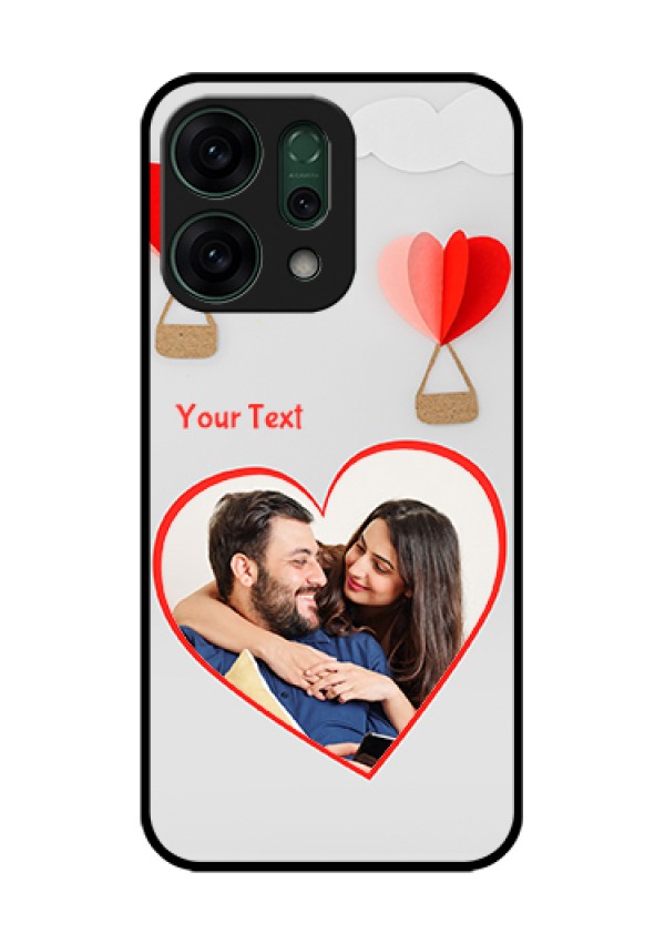 Oppo Reno 14 5G Custom Glass Phone Case - Parachute Love Design