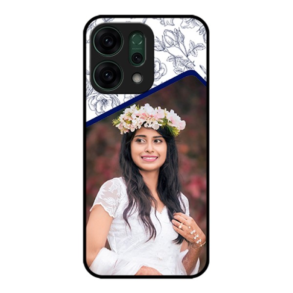 Oppo Reno 14 5G Custom Glass Phone Case - Classy Floral Design