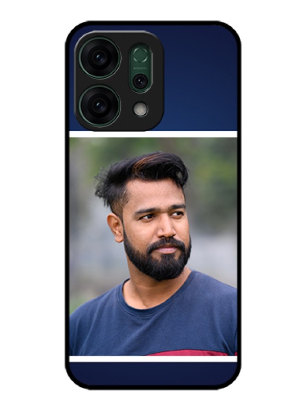 Custom Oppo Reno 14 5G Custom Glass Phone Case - Simple Royal Blue Design