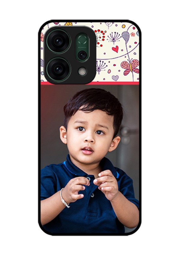 Oppo Reno 14 5G Custom Glass Phone Case - Premium Floral Design