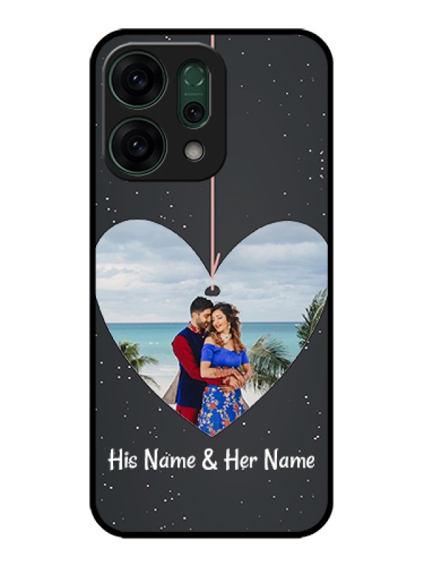 Custom Oppo Reno 14 5G Custom Glass Phone Case - Hanging Heart Design