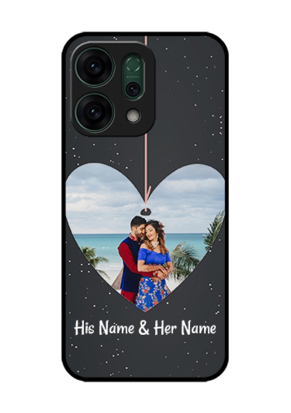 Oppo Reno 14 5G Custom Glass Phone Case - Hanging Heart Design