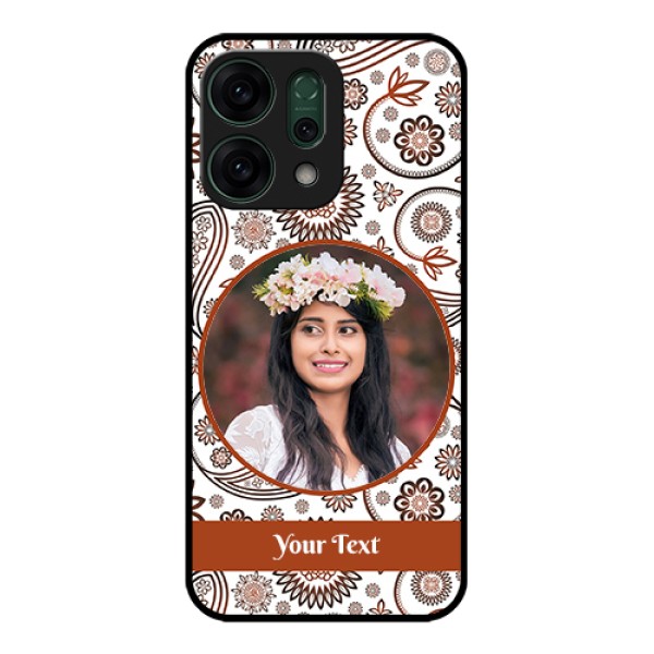 Oppo Reno 14 5G Custom Glass Phone Case - Abstract Flower Design