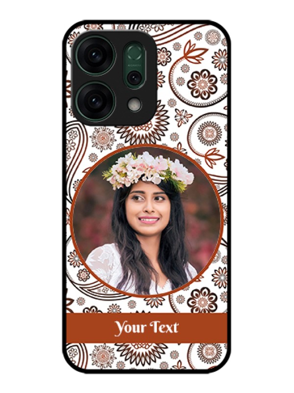 Custom Oppo Reno 14 5G Custom Glass Phone Case - Abstract Flower Design