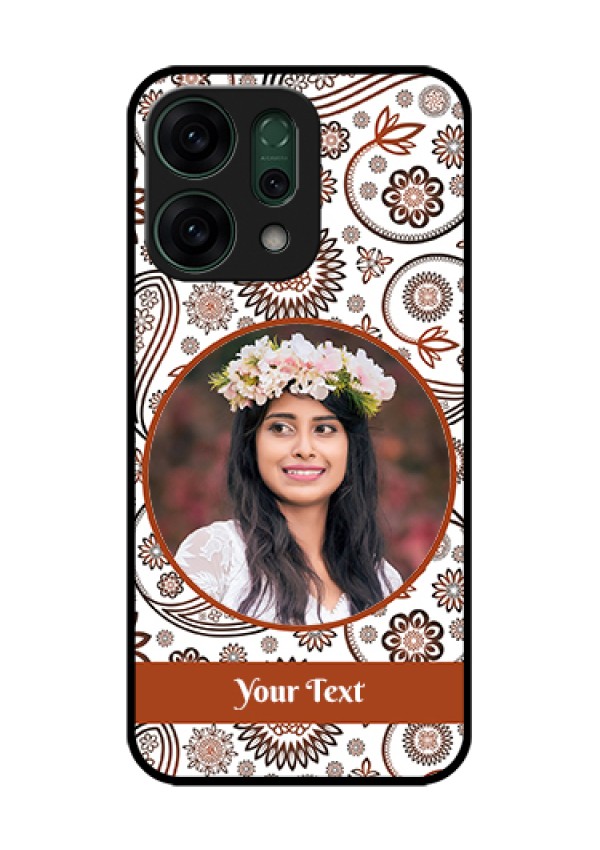 Oppo Reno 14 5G Custom Glass Phone Case - Abstract Flower Design