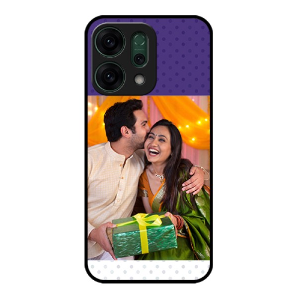 Oppo Reno 14 5G Custom Glass Phone Case - Violet Colored Pattern Design Oppo Reno 14 5G Custom Glass Phone Case - Violet Colored Pattern Design