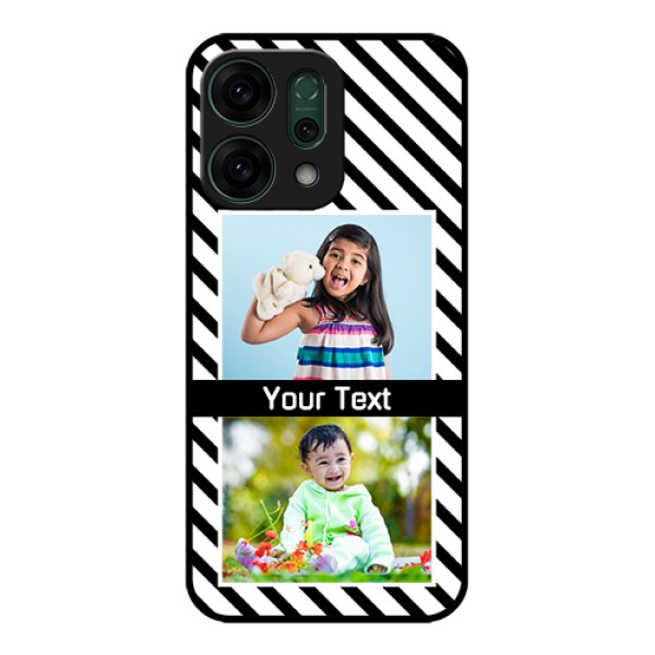 Oppo Reno 14 5G Custom Glass Phone Case - Black And White Stripes Design Oppo Reno 14 5G Custom Glass Phone Case - Black And White Stripes Design