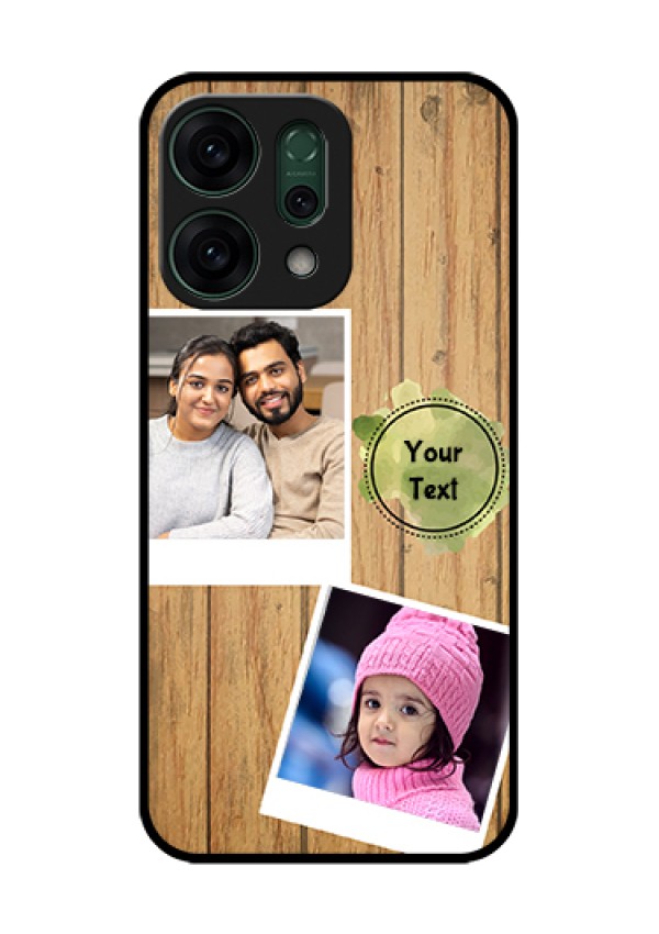 Oppo Reno 14 5G Custom Glass Phone Case - Wooden Texture Design