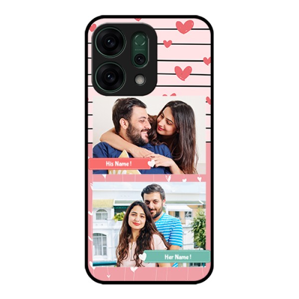 Oppo Reno 14 5G Custom Glass Phone Case - Photo With Heart Design