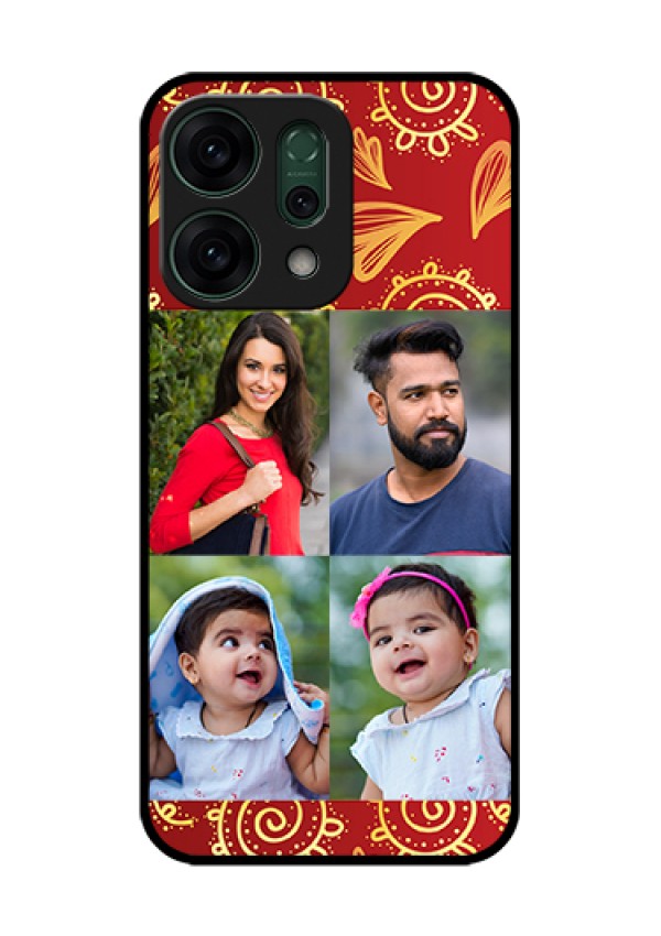 Oppo Reno 14 5G Custom Glass Phone Case - 4 Image Traditional Design