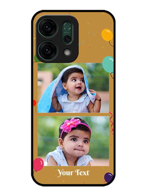 Custom Oppo Reno 14 5G Custom Glass Phone Case - Image Holder With Birthday Celebrations Design