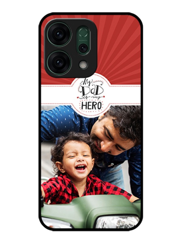 Custom Oppo Reno 14 5G Custom Glass Phone Case - My Dad Hero Design
