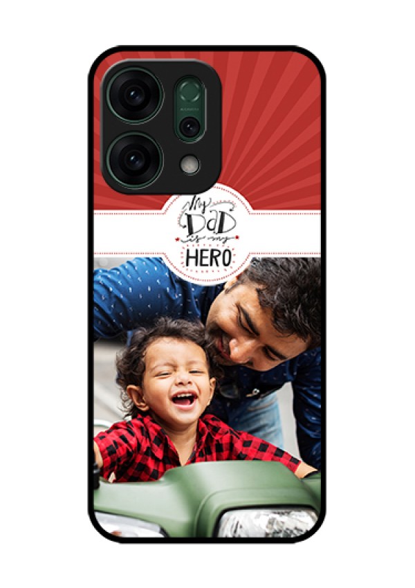 Oppo Reno 14 5G Custom Glass Phone Case - My Dad Hero Design