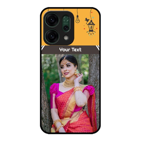 Oppo Reno 14 5G Custom Glass Phone Case - With Family Picture And Icons Oppo Reno 14 5G Custom Glass Phone Case - With Family Picture And Icons