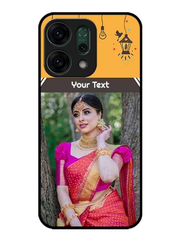 Custom Oppo Reno 14 5G Custom Glass Phone Case - With Family Picture And Icons