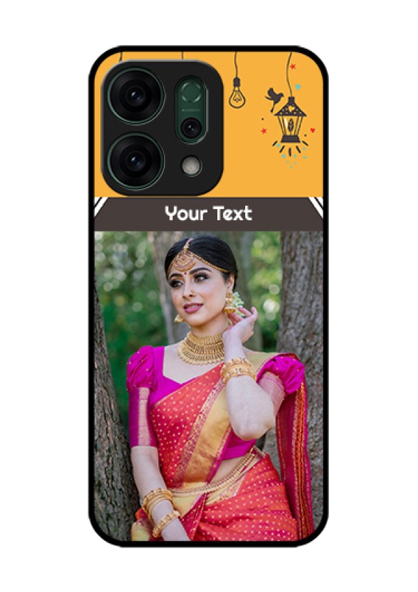 Oppo Reno 14 5G Custom Glass Phone Case - With Family Picture And Icons