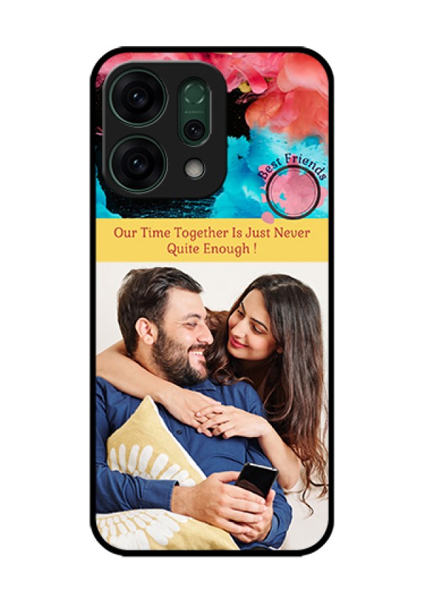Oppo Reno 14 5G Custom Glass Phone Case - Quote With Acrylic Painting Design