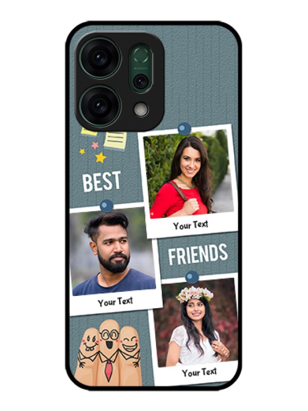 Custom Oppo Reno 14 5G Custom Glass Phone Case - Sticky Frames And Friendship Design